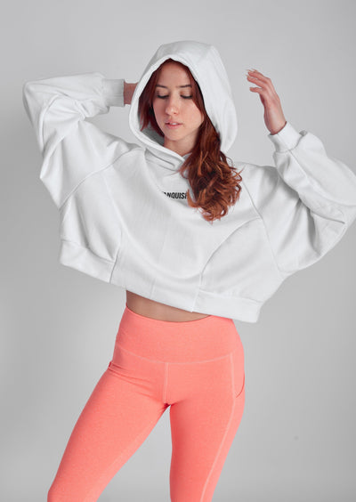 IDENTITY CROP HOODIE - BLANCO - Vanquish fit® Peru